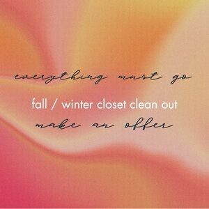 having a big closet clean out. more items to come !